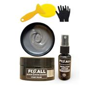 Fixxall All Surface Repair Kit - Ready Mixed Colour Matched Filler And Scratch Cover - Medium Grey