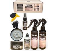 Fixxall Stone & Tile Repair Kit - Coloured Filler, Scratch Cover Spray, Injectable Adhesive, Sealer & Cleaner - All-in-One Surface Restoration Set (Light Grey, One Size)