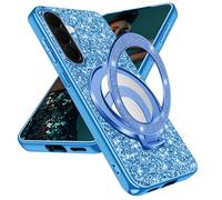 Fiyer For Samsung Galaxy A57 Case Glitter Bling Sparkle Original Mobile Phone Case for Samsung A57 5G Case with Mirror Ring Stand, Magnetic Shockproof Anti-Scratch Protective Case Galaxy A57 Cover