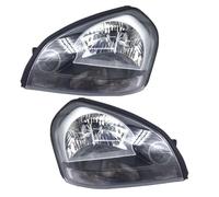 FIYFIOW Car Front Lights For Hyundai For Tucson 2005 2006 2007 2008 2009 2010 1pair Front Bumper Headlight Assy(Black)