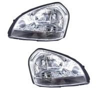 FIYFIOW Car Front Lights For Hyundai For Tucson 2005 2006 2007 2008 2009 2010 1pair Front Bumper Headlight Assy(White)