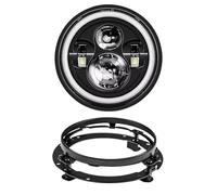 FIYFIOW Front Headlight Motorcycle For Fat For Boy For Switchback For Road For King For Ultra For Classic / 7inch LED Headlight +4.5inch Fog Lights 7" Bracket Mounting Ring