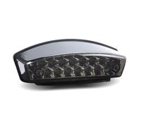 FIYFIOW Front Headlight Motorcycle Universal For ATV UTV Racer Chopper Rear Motorcycle LED Tail Light Red+White License Plate Running Brake Lamp Taillight
