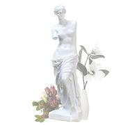 FIYSON 11 inch Classic Greek Venus de Milo Statue,Greek Roman Mythology Goddess Aphrodite Sculpture,Modern Marble Polyresin Figurine Ornament for Artist Collectibles Home Office Decor,White (S)