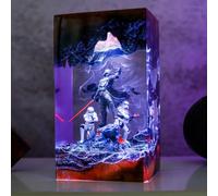 FIYSON 3D Epoxy Resin Night Light, Movie Merchandise Star Wars Ornaments, Bedside Lamp with USB Cable and 16 Colour Remote, Multicoloured Night Lamp, Desktop Art Decor Gift (Style 2)