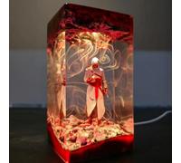 FIYSON 3D Epoxy Resin Night Light, Upgrade Assassin's Creed Game Merchandise Ornaments, Bedside Lamp with USB Cable and 16 Colour Remote, Multicoloured LED Night Lamp, Desktop Decor Gifts (Style 2)