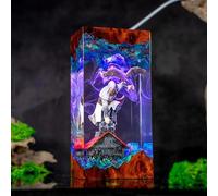 FIYSON 3D Epoxy Resin Night Light, Upgrade Assassin's Creed Game Merchandise Ornaments, Bedside Lamp with USB Cable and 16 Colour Remote, Multicoloured LED Night Lamp, Desktop Decor Gifts (Style 1)