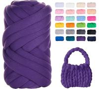FIYSON Arm Knitting Wool 500 g/25 m, Chunky XXL Wool for Hand Knitting, Chunky Yarn Tubular Yarn, Crochet Wool, Bulky Arm Knitting Icelandic Wool, for Beginners, Blankets, Bag, Hand Knitting Yarn