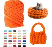 FIYSON Arm Knitting Wool 500 g/25 m, Chunky XXL Wool for Hand Knitting, Chunky Yarn Tubular Yarn, Crochet Wool, Bulky Arm Knitting Icelandic Wool, for Beginners, Blankets, Bag, Hand Knitting Yarn