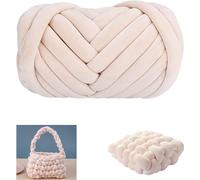 FIYSON Arm Knitting Wool 500 g/25 m, Chunky XXL Wool for Hand Knitting, Chunky Yarn Tubular Yarn, Crochet Wool, Bulky Arm Knitting Icelandic Wool, for Beginners, Blankets, Bag, Hand Knitting Yarn