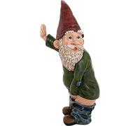 FIYSON Garden Gnomes Ornaments Waterproof Resin Funny Garden Gnome Statue Rude Garden Gnome Outdoor Decoration for Yard Lawn Porch Ornaments Indoor or Outdoor Decorations Housewarming Garden Gift