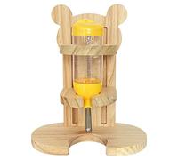 FIYSON Hamster Water Bottle Stand,Wooden Adjustable Water Dispenser Small Pets Kettle Support,Stand Guinea Pig Water Bottle With Bowls for Guinea Pig Rat Hamster Gerbil Chinchilla (80ml Bottles+Stand)