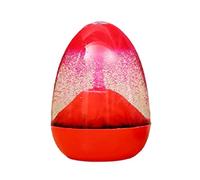 FIYSON Hourglass Liquid Volcanic Egg Eruption Hourglass Timer Creative Birthday Gift Home Decor Movement Innovative Hourglass Craft Glass Ornaments Hourglass (Red)
