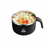 FIYSON Stainless Steel Noodle Bowl with Mobile Phone Holder, Insulated Lunch Box with Sealing Lid, Soup Bowl, Food Storage Container, Dishwasher & Oven Safe (1300 ML)