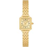 FIYTA Eclipse Series Women's Watch, Rectangular Case, Adjustable Stainless Steel Bracelet or Leather Band, Wrapped by Stylish Gift Box, Elegant Present Watch for Women, Gold, Raquel