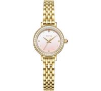 FIYTA Venus Women's Watch, Stainless Steel Watch for Women with Steel | Link Remove Tools | or Leather Band, Crystal Encrusted, Gold Watches for Women with Gift Box for Women and Love Ones, gold/white