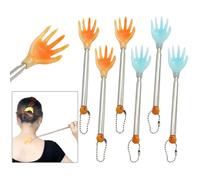 Fiyuer 6 Pcs Back Scratcher, Extendable Back Scratcher, Portable Backscratcher, Telescopic Back Scratcher, Back Massager Tool with Telescopic Handle for Men Women