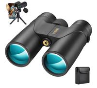 Fiyxlop 12x42 HD Binoculars for Adults - Upgraded BAK4 Prism and FMC Lens, Phone Adapter + Tripod for Bird Watching, Cruise Ships, Concerts, Hunting, Hiking, Wildlife Observation
