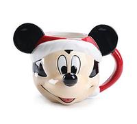 fiz Fizporium-Ltd Mickey Mouse Face Design Home Embossed 3D Ceramic Kitchen Mug Perfect for Dunking Your Biccies Dishwasher Safe - Mickey Mouse