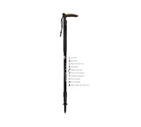Fizan Classic Walking Pole Pair ONE SIZE BLACK