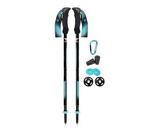 Fizan Compact 3 Trekking Poles - 5.6 oz Ultralight, Backpacking, Thru Hiking Poles, Adjustable, Collapsible, Customized Fit, EVA Grips, Aluminum Walking Sticks (Compact 3 / Pink)