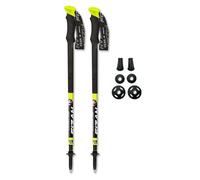 Fizan Compact Pro Aluminium Walking Stick, 3 Sections, 59 cm - 132 cm, Extra Long Eva Grip, Black & Yellow