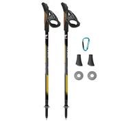 Fizan Lite Tech Nordic Trekking Poles - Ultralight 6.2 oz, Backpacking, Thru Hiking Poles, Adjustable, Telescoping, Collapsible, Customized Fit, Cork Grips, Aluminum Walking Sticks (Yellow)