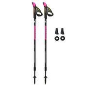FIZAN Speed Model, Swift Nordic Aluminium Walking Poles, Ultralight Adjustable, Fluorescent Anthracite, Trekking Poles (Pink)