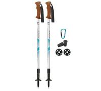 Fizan Tierra Trekking Poles - 8 oz, Ultralight, Backpacking, Thru Hiking Poles, Adjustable, Collapsible, Customized Fit, Cork Grips, Aluminum Walking Sticks (Light Blue)