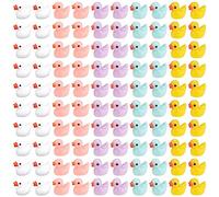 Fizdoqg Mini Ducks 100 Pack Tiny Ducks Mini Resin Ducks Miniature Plastic Ducks Mini Resin Animals, Little Ducks Ornaments for Aquariums, Dollhouses, Potted Plants, Garden Landscapes Decoration