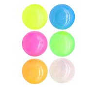 Fizepgo 6 Pack Glowing Sticky Stress Ball - High Bounce Ceiling Throw Toy For Festival Decor & Night Play