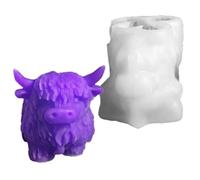 Fizepgo Animal Molds,Resin Molds for Figurines - Highland Cow Design Mould Food Grade for Baking Crafts Ice Cake Candle Wax Gummy Soap Chocolate Jelly Snack Making
