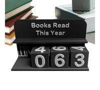 Fizepgo Book Counter | Books Read This Year Sign | 3D Printed Book Reads Counter Ornaments For Reading Goal Display - Modern Books Reads Signs Bookshelf Accessories Decor For Readers & Writers