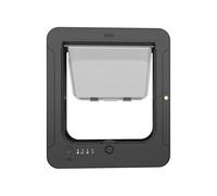Fizepgo Cat Door,Electronic 4-Way Locking Pet Gate with Remote Control and 2 Sensor Collars,Flap Opening Cat Gate | for Indoor Outdoor Doorway Wall Patio Porch Balcony Hallway Home
