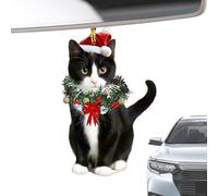 Fizepgo Cat Ornaments for Christmas Tree - Acrylic 2D Signs Decor | Christmas Tree Ornaments - for Home Fireplace Garden Workplace Farmhouse Family