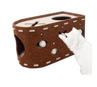 Fizepgo Cat Scratching House - Hideaway Cat Condo Cave Scratching Pads,Training Toy Kitten Pet Furniture Protection Cave Condo for Offices Apartment Home Indoor Rooms Bedroom Household