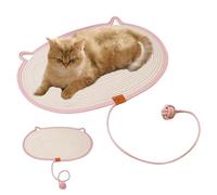 Fizepgo Cat Scratching Mat,Natural Cotton Linen Interactive Anti-Slip Mat - Cat Scratch Pad - for Boredom Mental Stimulation Home Indoor Family Time Living Room Travel