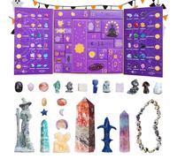 Fizepgo Christmas Countdown Calendar 2025 | 24 Days Halloween Countdown Gift Box With Healing Crystals Stones | With Rock Collection Positive Energy Gem Dig Kit