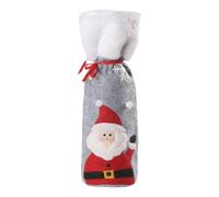 Fizepgo Christmas Wine Bottle Cover,Fabric Wine Bottle Bag Decor | Beautiful Pattern Decoration Tool for Family Gatherings, Christmas, and Birthday Celebrations