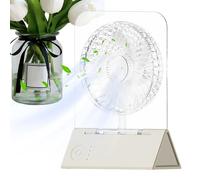Fizepgo Desk Fan | Small Personal Table Fans,Rechargeable Cooling Device with Four Wind Speeds for Living Room Dorm Travel Bedroom Home Camping Tent