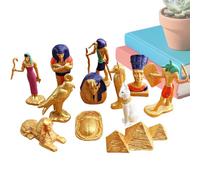 Fizepgo Egyptian Statues and Figurines - Famous Architecture Figure Toys - Decorative Creative Cognitive Figurine Set for Girl Fans Home Playtime Projects School Women Men Boys