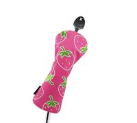 Fizepgo Golf Club Covers, Cute Strawberry Driver Protector, Weather-Resistant Stylish Golf Club Head Covers for Outdoor Practice Driving Range Vacation Travel Clubhouse