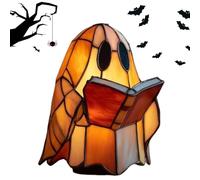 Fizepgo Halloween Night Light - Light up Ghost | Led Lighting Portable Decor for Shelf Nursery Girls Indoor Home Holiday Entryway Book Lover Bedroom Table