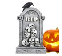 Fizepgo Halloween Tombstones | Tombstones Halloween Decor,Miniature Gravestones Headstones Scary Props for Crafts Ground Fence Cemetery Yard Exterior Garden Party Outside