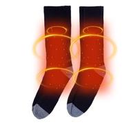 Fizepgo Heated Socks Rechargeable, 3 Heat Levels USB Heated Socks for Men 2200mAh, Thermal Warm Anti-Slip Gear for Hunting Riding Cycling Work Winter Hiking Snow Outdoor Skiing Cold Weather Activities