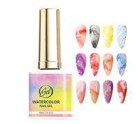 Fizepgo Marble Ink for Nails - Long-Lasting Glue - Japanese Nail Blossom Ink Polish | for Salon Summer Home Vacation Birthday Travel Wedding Party Women Girl Builder Beginner