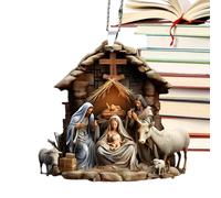 Fizepgo Nativity Scene Ornaments | Jesus Birth Set | Creative Jesus Birth Statue Christmas Decorations - Family Nativity Scene Figure Set Home Decor Christian Gi-fts For Friends