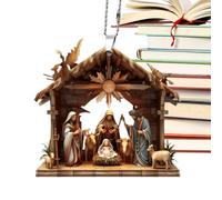 Fizepgo Nativity Scene Ornaments | Jesus Birth Set | Creative Jesus Birth Statue Christmas Decorations - Family Nativity Scene Figure Set Home Decor Christian Gi-fts For Friends