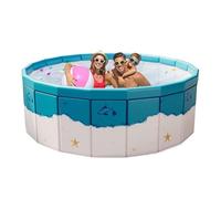 Fizepgo Paddling Pool For Kids And Dogs | Non-Inflatable Foldable Kids Pool Tub | Non-Slip PVC Kiddie Pool For Boys Girls, Non-Inflatable Dog Cat Bathing Tub For Garden Lawn Patio Bathroom