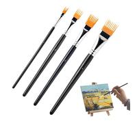 Fizepgo Paint Brushes For Acrylic Painting | 4PCS Comb Artist Paint Brush Set | Oil And Watercolor Brushes For Artists, Painting